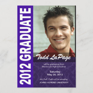Anuncio de foto de graduación 2012 audaz y moderno