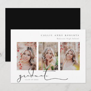 Anuncio de foto de graduación con instantánea escr