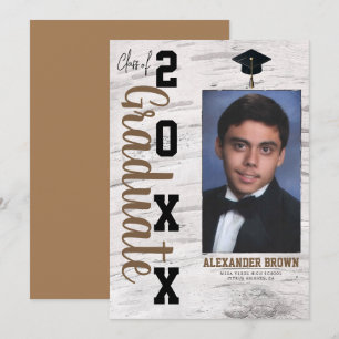 Anuncio de foto de graduación de abedul blanco rús