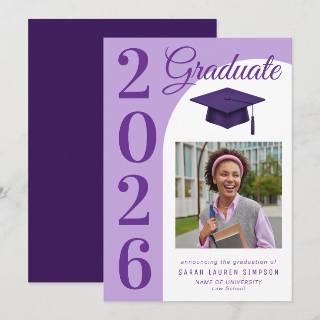 Anuncio de foto de graduación del año destacado (Anverso / Reverso)