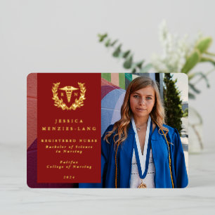 Anuncio de foto de graduación del Caduceo RN Rojo