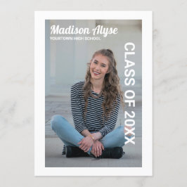 Anuncio de foto de graduación editable en color