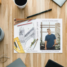 Anuncio de foto de graduación en arquitectura