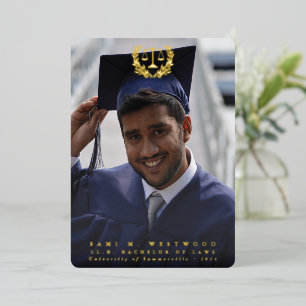 Anuncio de foto de graduación en la facultad de de