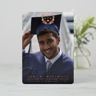 Anuncio de foto de graduación en papel de aluminio