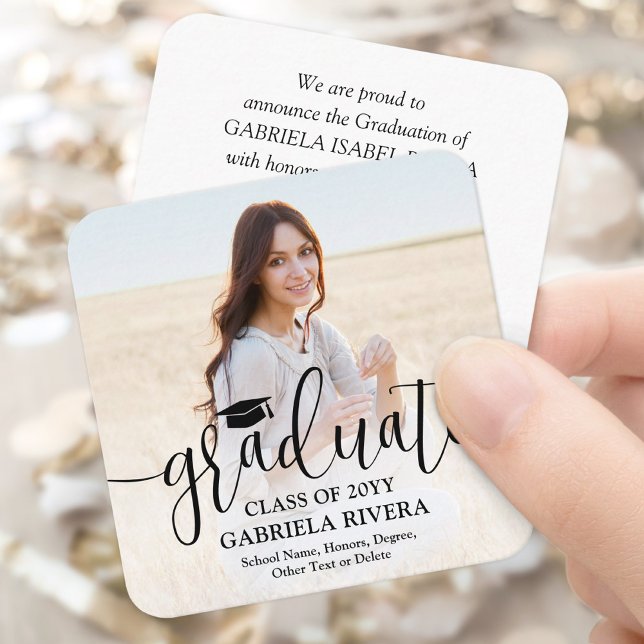 Anuncio de foto de graduación mini o invitación (Subido por el creador)