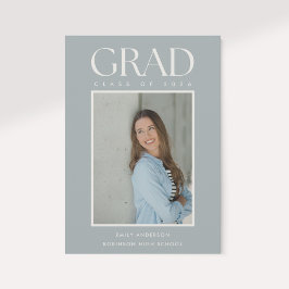 Anuncio de foto de graduación Modern Classic Sage