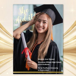 Anuncio de Foto de Graduado con Hojuela Clásica