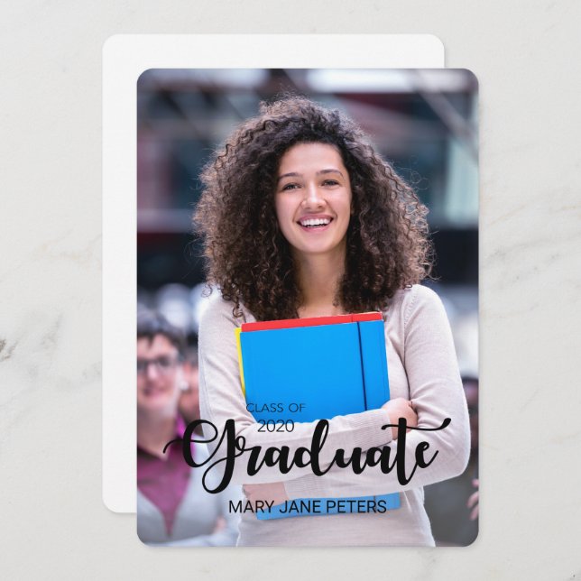 Anuncio de foto de graduado personalizable 2020 (Anverso / Reverso)