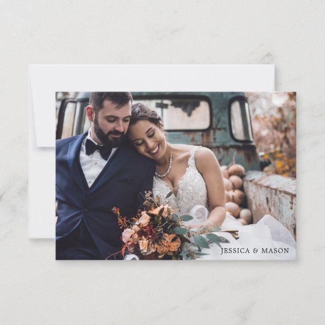Anuncio de Foto de Invitación de Boda Fugaz Nos Ca (Anverso)