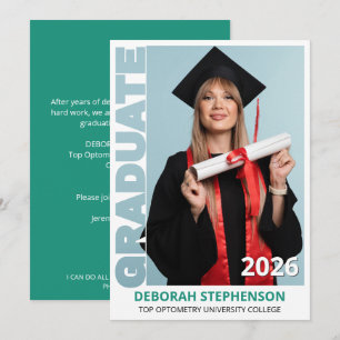 Anuncio de Foto de la Clase de Graduación Verde Az