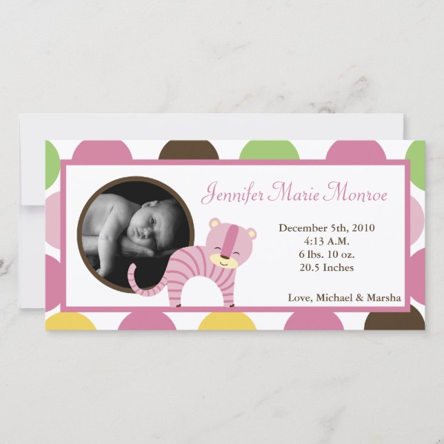 Anuncio de foto de nacimiento de Reina de la Selva (Anverso)