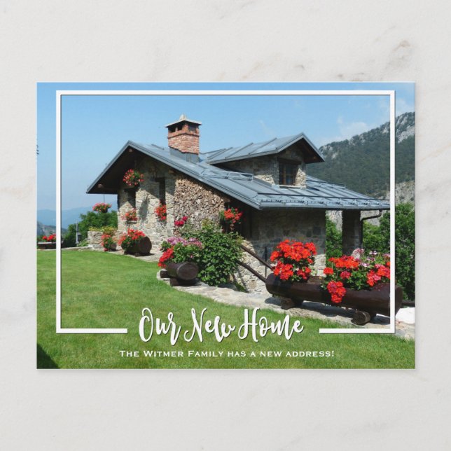 Anuncio de foto de nueva casa nos hemos mudado (Anverso)