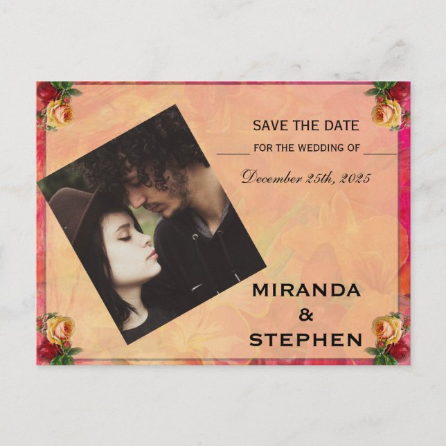 Anuncio de foto de Save the Date Sweet Modern Boda (Anverso)