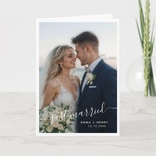 Anuncio de Foto Doblada de Boda Recién Casados (Anverso)