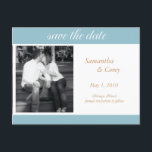 anuncio de foto para guardar la fecha<br><div class="desc">Esta tarjeta postal para guardar la fecha es totalmente personalizable. Simplemente ingresa tu propia información y foto,  ¡y listo!</div>