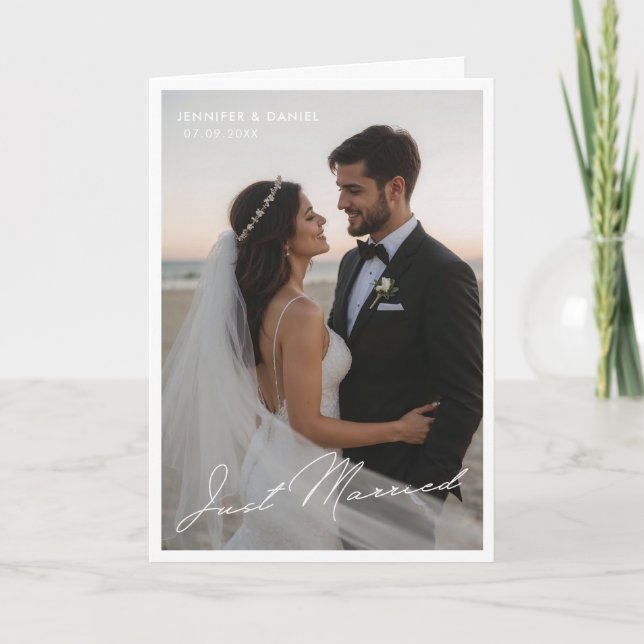 Anuncio de foto plegada de recién casados (Anverso)