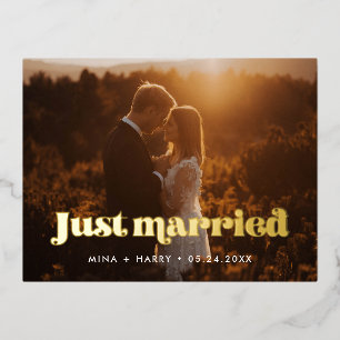 Anuncio de Foto Retro Vintage de Recién Casados co