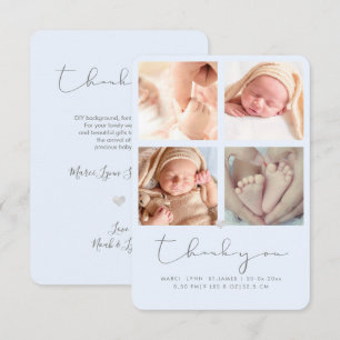 Anuncio de Fotos de Agradecimiento para Baby Showe