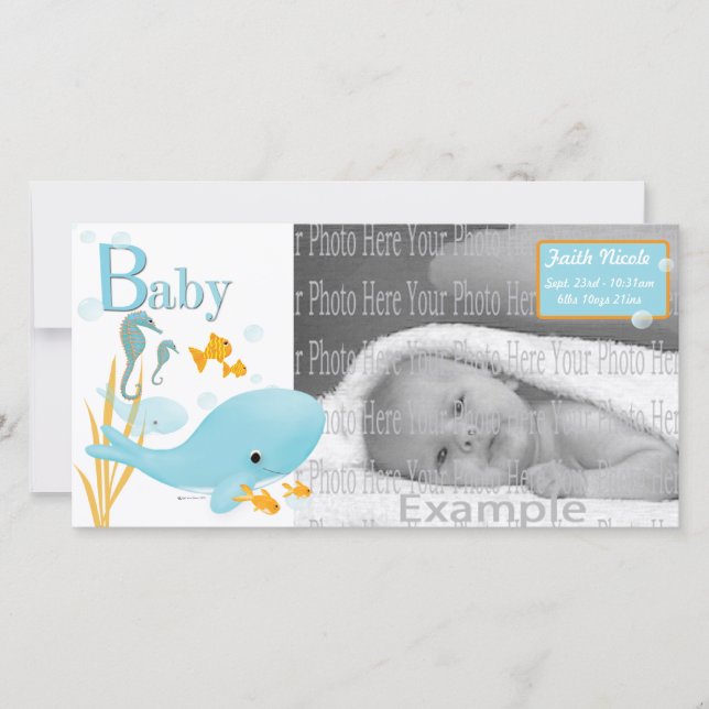 Anuncio de fotos de bebé de Ocean View (Anverso)