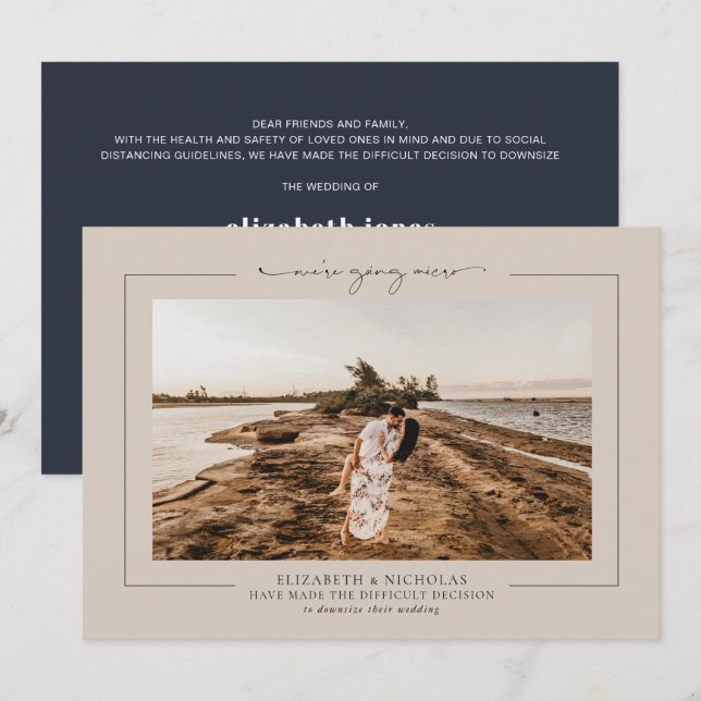 Anuncio de fotos de boda micro reducida (Anverso / Reverso)