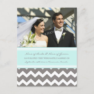 Anuncio de Fuga de la Boda Tarjetas Postales Azul
