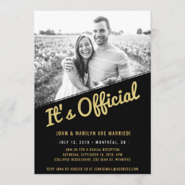 Anuncio de fuga y invitación a recepción