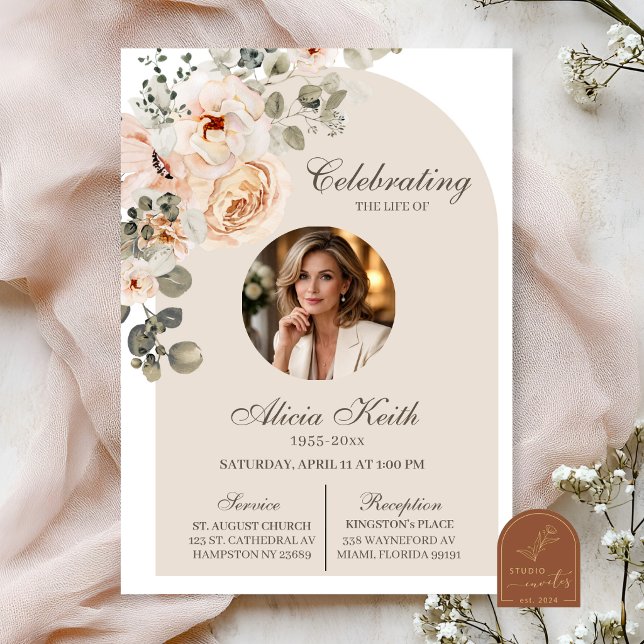 Anuncio de Funeral Floral Arco Boho (Subido por el creador)