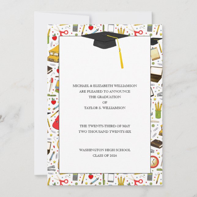 Anuncio de graduación (Anverso)