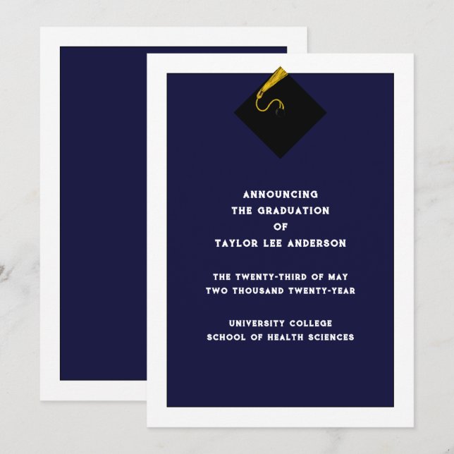 Anuncio de graduación  (Anverso / Reverso)