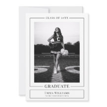 Anuncio de Graduación Blanco Elegante