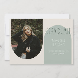 Anuncio de graduación boho arco moderno casa abier