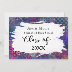 Anuncio de graduación colorido y artístico