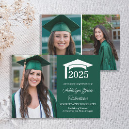 Anuncio de graduación con 3 fotos de Green College