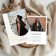 Anuncio de graduación con arco boho moderno 2 foto