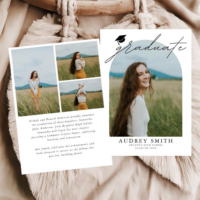 Anuncio de graduación con arco boho moderno 4 foto (Subido por el creador)