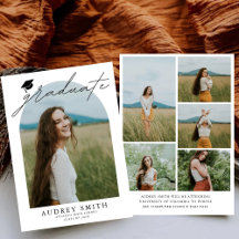 Anuncio de graduación con arco boho moderno 6 foto