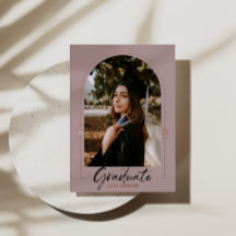 Anuncio de graduación con arco Invitación de papel