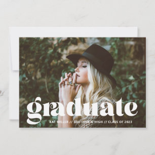 Anuncio de graduación con burbujas de moda
