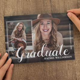 Anuncio de graduación con collage de fotos moderno