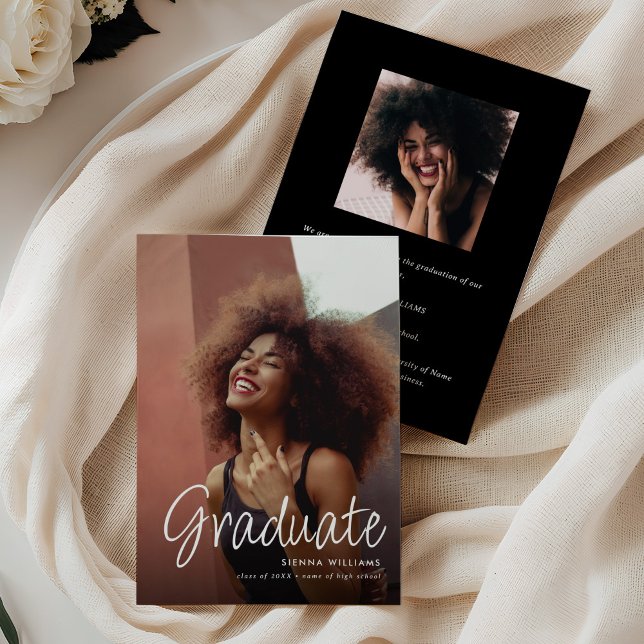 Anuncio de graduación con collage de fotos Script  (Subido por el creador)