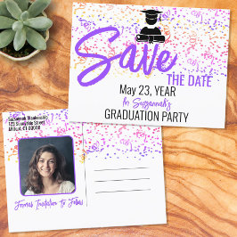 Anuncio de Graduación con Confeti Personalizado
