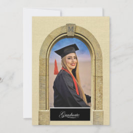 Anuncio de graduación con diseño de foto de arco g