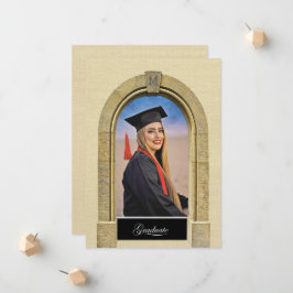 Anuncio de graduación con diseño de foto de arco g