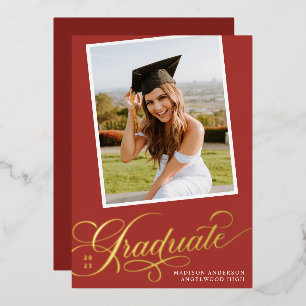 Anuncio de Graduación con Fondo Oxidado Profundo y