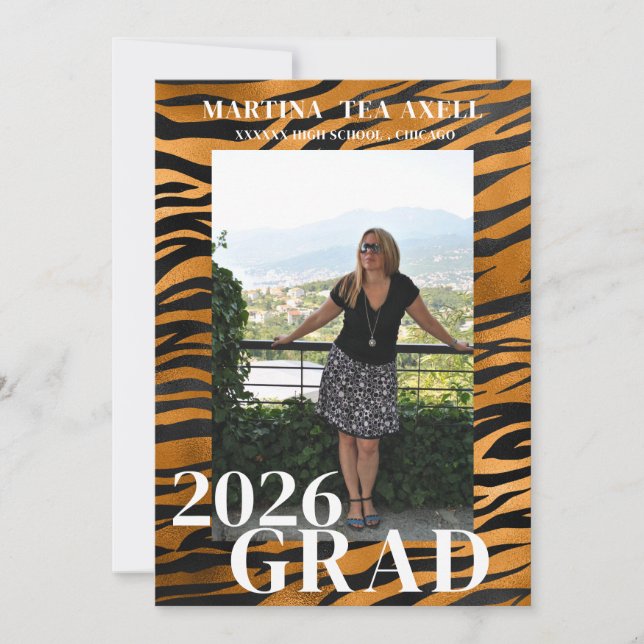  Anuncio de Graduación con Foto  (Anverso)