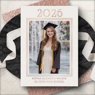 Anuncio de Graduación con Foto Clásico Elegante
