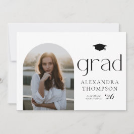 Anuncio de graduación con foto de archivo minimali