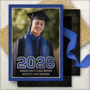 Anuncio de graduación con foto de colores escolare