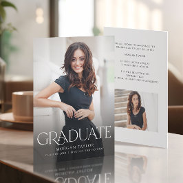 Anuncio de graduación con foto de elegancia minima